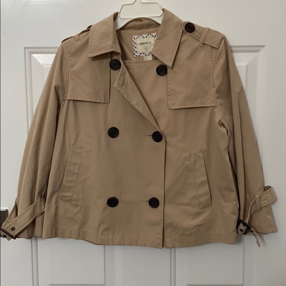 Forever 21 vintage cropped trench jacket coat